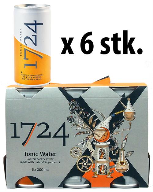 Seventeen 1724 Tonic Water CANS x 6 i kartong - Perfekt för Gin och Tonic 20 cl