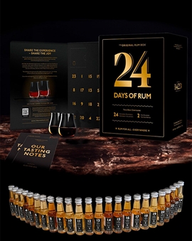 24 Days of Rum Black Edition - Romjulkalender fylld med 24 st x 2 cl 