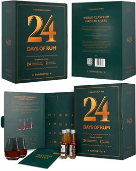 24 Days of Rum Green Edition - Romjulkalender fylld med 24 st x 2 cl 