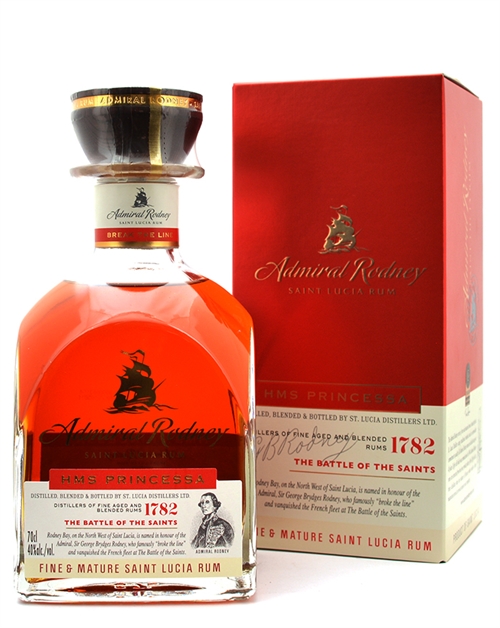 Admiral Rodney HMS Princessa St. Lucia Rom 70 cl 40%