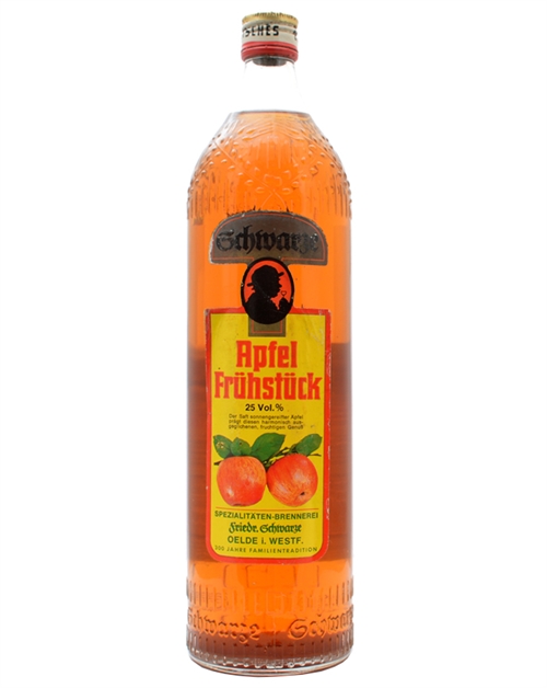 Schwarze Apfel Frühstück Æblelikör/ Frukt snaps 100 cl 25% Vintageflaska #16