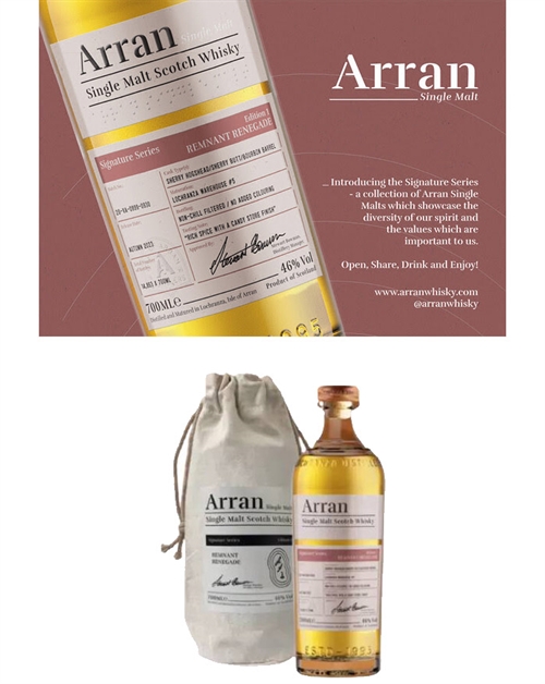 Arran Signature Series Edition 1 Remnant Renegade Single Island Malt Scotch Whisky 70 cl 46%