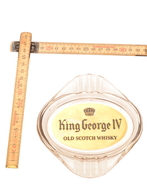 Askfat med King George IV whiskylogotyp 4