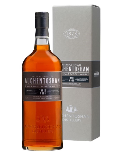 Auchentoshan Three Wood old version Single Lowland Malt Whisky 43%