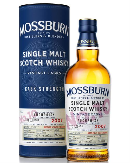 Auchroisk 2007/2018 nr 10 Mossburn 11 år Single Speyside Malt Whisky 57,4%