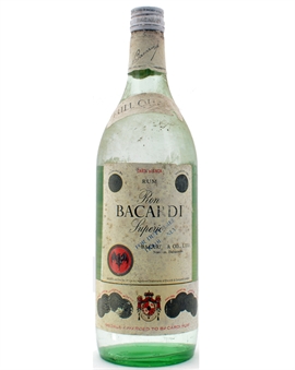 Bacardi Superior Carta Blanca Duty Free Vintage 1960-talet