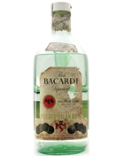 Bacardi Superior Silver Label Half Gallon 189 CL Duty Free 1970erne Vintage Flaska 2 Rom 40%