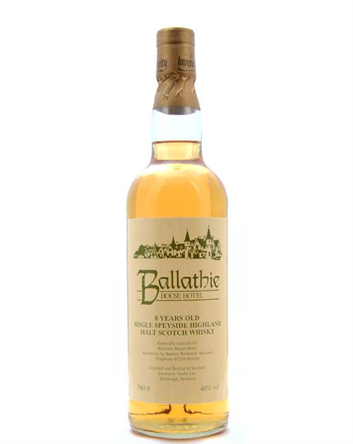 Ballathie House Hotel 8 år singel Speyside Highland Malt Scotch Whisky 40 %