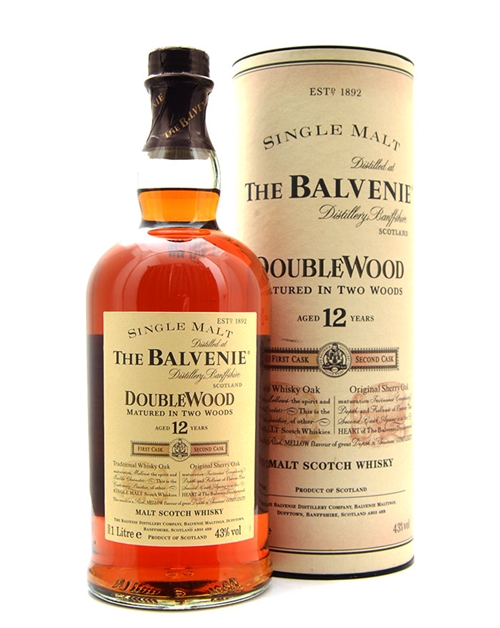 Balvenie 12 år Doublewood Old Version Single Malt Scotch Whisky 100 cl 43%