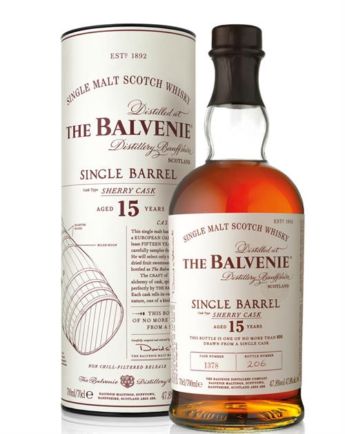 Balvenie 15 år Sherry Single Barrel Speyside Malt Whisky 47,8 %