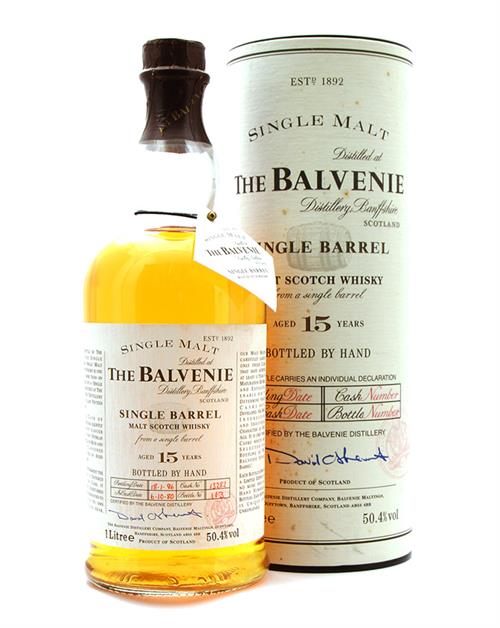Balvenie 15 år Single Barrel 1980/1996 Fat nr 13282 Single Malt Scotch Whisky 100 cl 50,4%