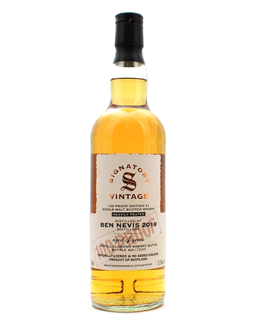 Ben Nevis 2019/2023 Signatory Vintage 4 år Highland Single Malt Scotch Whisky 70 cl 57,1%