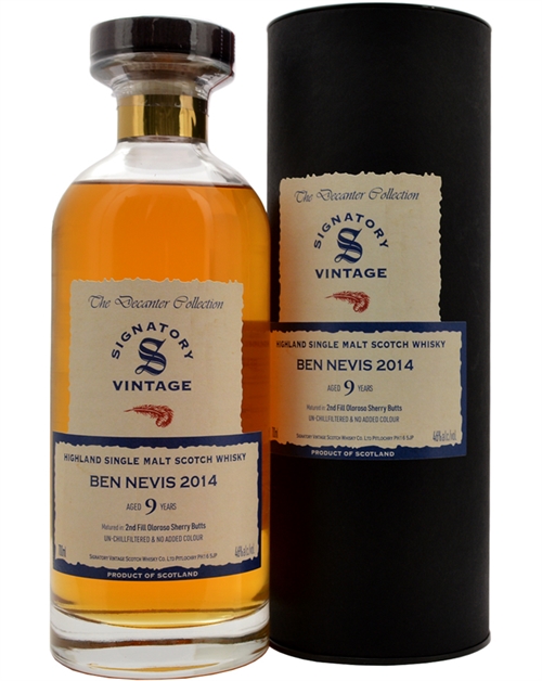 Ben Nevis 2014 Signatory Vintage 9 år Highland Single Malt Scotch Whisky 70 cl 46%