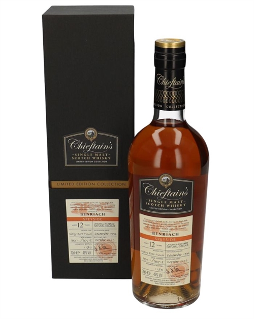 Benriach 1996/2009 Chieftains 12 år Sherry Butt Finish Single Speyside Malt Whisky 43%