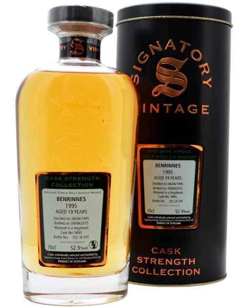 Benrinnes 1995/2015 Signatory 19 år Speyside Single Malt Scotch Whisky 52,9%