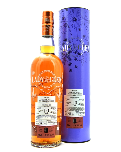 Benrinnes 2013/2023 Lady of the Glen 10 år Speyside Single Malt Scotch Whisky 70 cl 57,8%