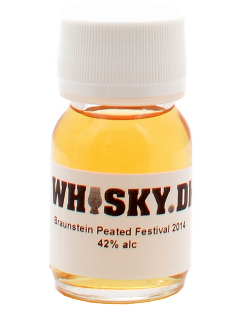 Sample 3 cl Braunstein Peated Festival 2014 Single Malt Dansk Whisky 42%