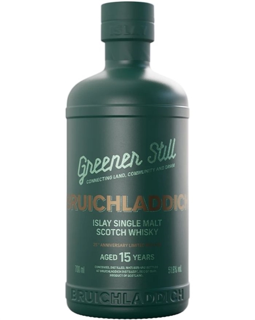 Bruichladdich Greener Still 25th Anniversary 15 år Limited Edition Single Islay Malt Whisky 70 cl 51,6%