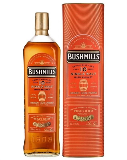 Bushmills 10 år Sherry Cask 1 liter Single Irish Malt Whiskey 46%