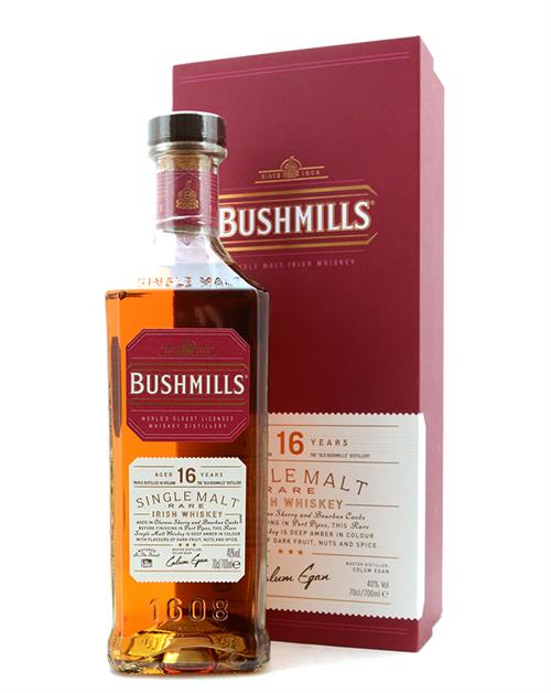 Bushmills 16 år Triple Destillered Single Malt Rare Irish Whisky 40%