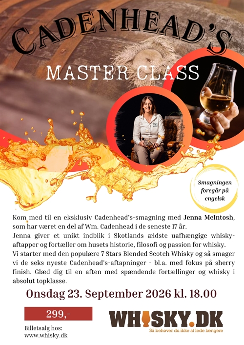 Cadenhead’s whiskyföredrag i Sjølund Onsdag den 23 september kl. 18.00 – hos Whisky.dk