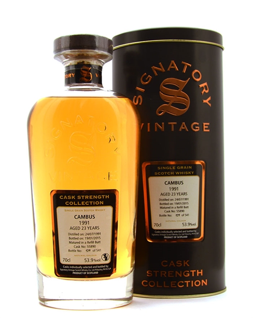 Cambus 1991/2015 Signature Vintage 23 år Single Grain Scotch Whisky 70 cl 53,9%