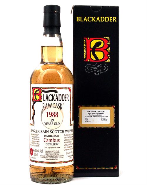 Cambus 1998 till 2017 Blackadder Raw Cask 29 år Single Grain Whisky 46,3 procent alkohol och 70 centiliter