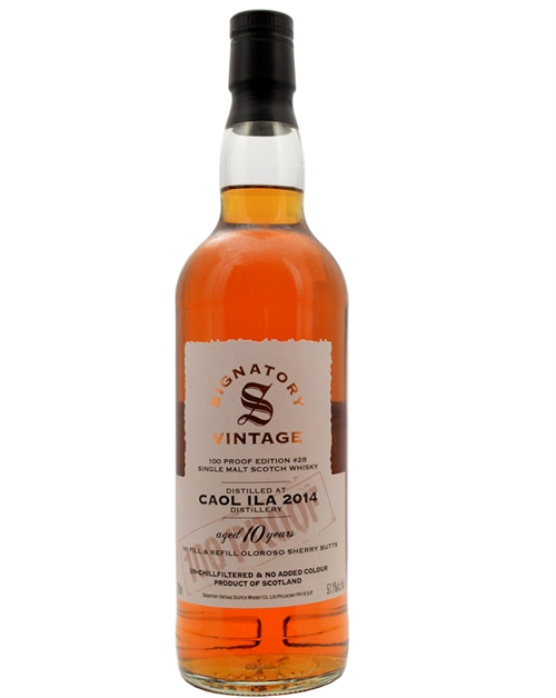 Caol Ila 2014/2024 Signatory Vintage 10 år 100 Proof Edition #28 Single Malt Scotch Whisky 70 cl 57,1%