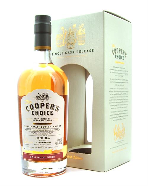Caol Ila 2022 Coopers Choice brasor och björnbär Single Islay Malt Scotch Whisky 43,5 %
