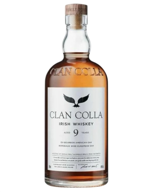 Clan Colla 9 år Bordeaux Cask Finish Ahascragh Distillery Blended Irish Whiskey 70 cl 46%