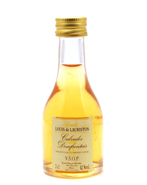 Comte Louis de Lauriston Miniatyr VSOP franska Calvados 3 cl 42%