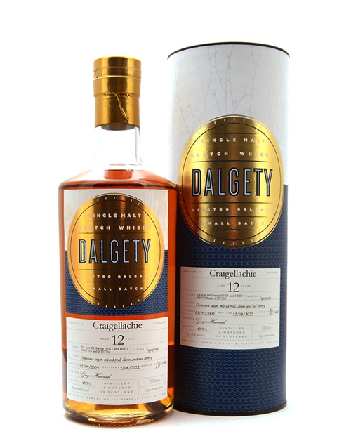 Craigellachie 2009/2022 Dalgety 12 år Speyside Single Malt Scotch Whisky 70 cl 49,9%