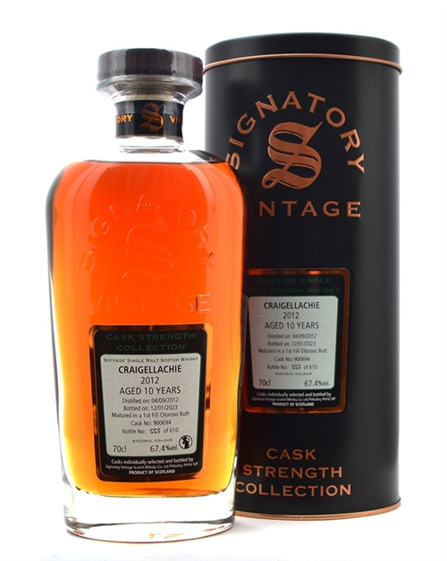 Craigellachie 2012/2023 Signature Vintage 10 år Speyside Single Malt Scotch Whisky 70 cl 67,4%