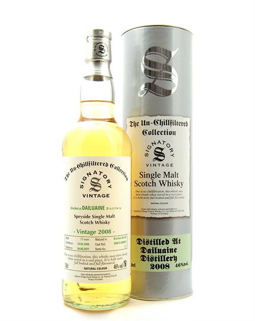 Dailuaine 2008/2021 The Un-chillfilteres Collection Signature Vintage 13 år Single Cask Speyside Malt Whisky 46%