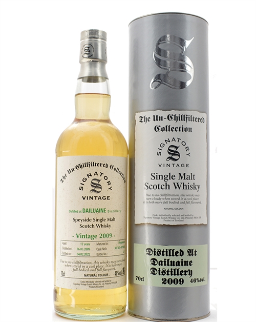 Dailuaine 2009/2022 The Un-Chillfiltered Collection Signatory 12 år Single Speyside Malt Whisky 46%