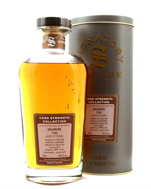 Dalmore 1990/2008 Signature Vintage 17 år Sherry Butt Highland Single Malt Scotch Whisky 59,2%