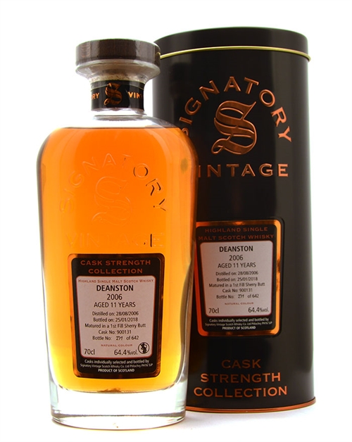 Deanston 2006/2018 Signature Vintage 11 år Highland Single Malt Scotch Whisky 70 cl 64,4%