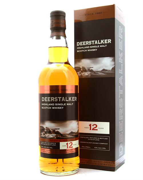 Deerstalker 12 år Single Highland Malt Unchill-filtrerad whisky 70 cl 43%