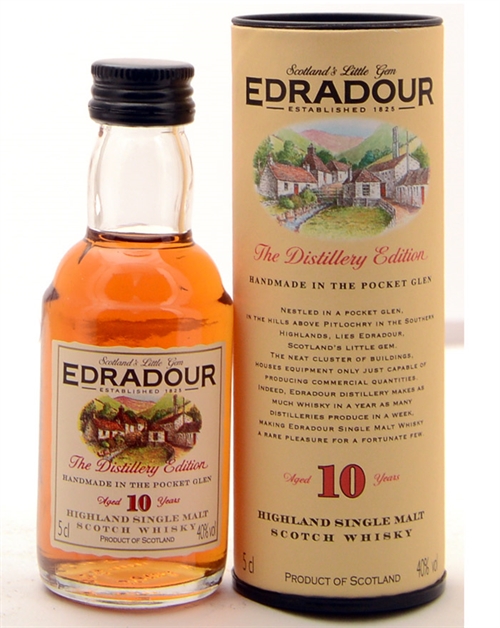 Edradour 10 år Miniatyr / Miniflaska 5 cl Single Highland Malt Whisky