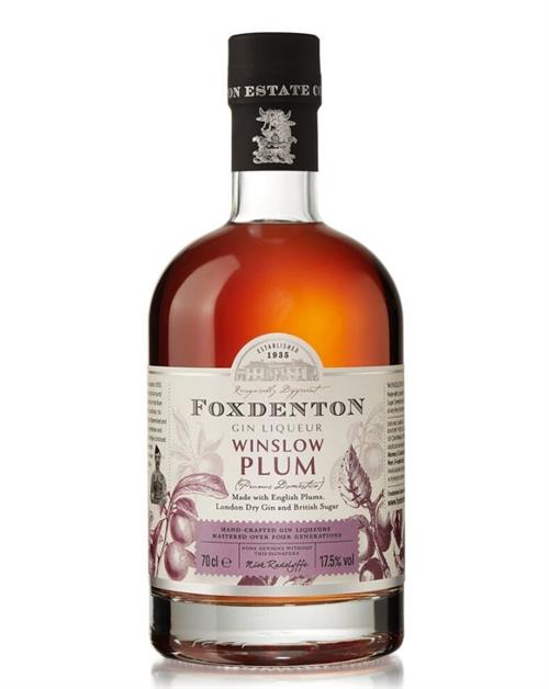 Foxdenton Winslow Plum gjord av London Gin England 70 centiliter och 17,5 procent alkohol