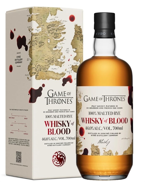 Game of Thrones x Kyro Whisky of Blood Finsk Malt Rye Whisky 70 cl 46%