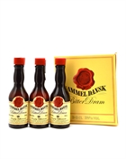 Gammel Dansk presentset i miniatyr Bitter Dram 3x3 cl 38%