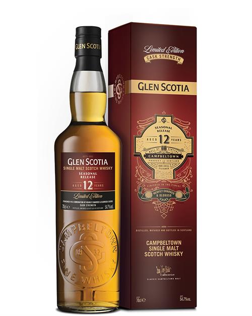 Glen Scotia 12 år fatstyrka Säsongssläpp Campbeltown Single Malt Whisky 54,7 %