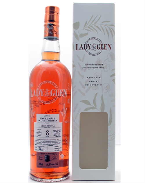 Glen Scotia 2016/2025 Lady of the Glen 8 år Single Campbeltown Malt Whisky 56,5%
