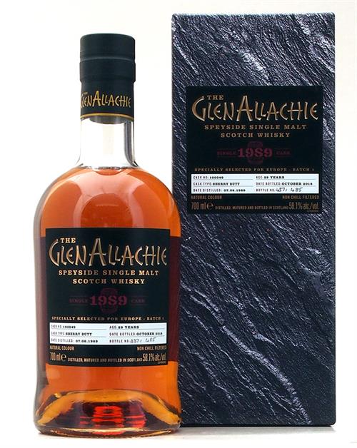 GlenAllachie 1989 Fat 100049 Batch 1 Single Speyside Malt Whisky 58,1 %