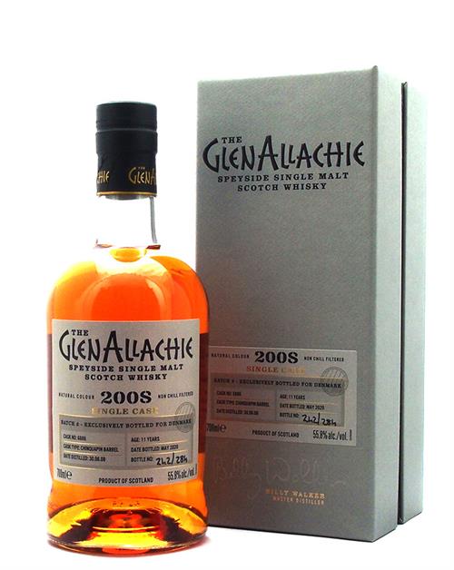 GlenAllachie 2008/2020 Chinquapin Barrel 11 år Single Cask Batch 2 Single Speyside Malt Whisky 70 cl 55,8%