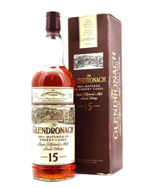Glendronach 15 år 100% Sherrymognad Single Highland Malt Scotch Whisky 100 cl 40%