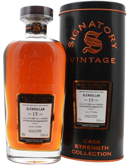 Glendullan 2009/2025 Signatory Vintage 15 år Speyside Single Malt Scotch Whisky 70 cl 55,6%