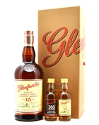 Glenfarclas 15 år Presentset med 2 st. Miniatyr Highland Single Malt Scotch Whisky 70 cl + 2x5 cl