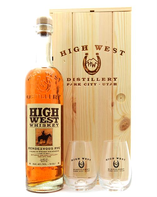 High West presentförpackning Rendezvous Rye Whisky Small Batch USA 46%